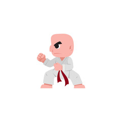 cute pose set martial arts sport children