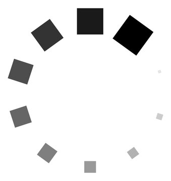 Countdown indicator. Round progress loading status icon