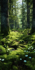Verdant Vitality: A Close-Up of the Mossy Forest Floor