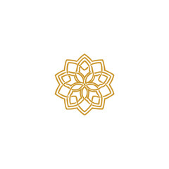 mandal set of Islamic golden elements floral