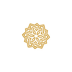 mandal set of Islamic golden elements ethnic