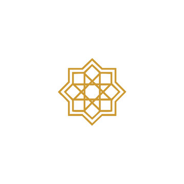 mandal set of Islamic golden elements element