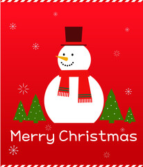 크리스마스 눈사람 카드