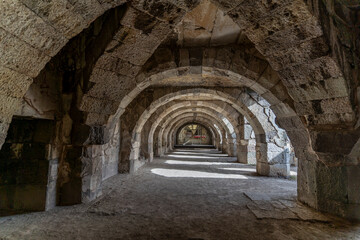 Fototapeta na wymiar Smyrna Ancient City view in Izmir City of Turkey