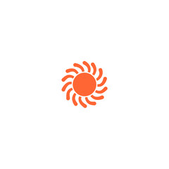 vector sun element orange color template