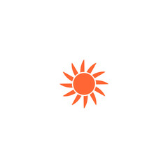 vector sun element orange color gradient
