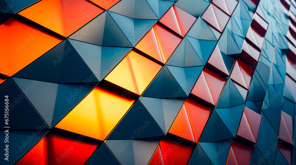 Poster close up of building with lot of different colors on it.