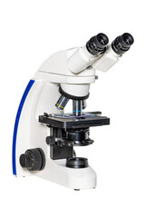 Medical electronic equipment, trinocular microscope in a science laboratory.