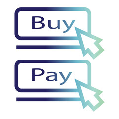 Obraz premium E commerce button icon on line gradient