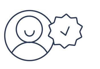 illustration of a icon user checkmark