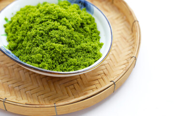 Wolffia globosa or swamp algae, water meal