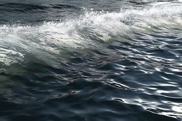 Naklejka premium Slow-motion water surface waves,. Generative AI