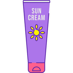 Sun Cream Illustration PNG Transparent Background