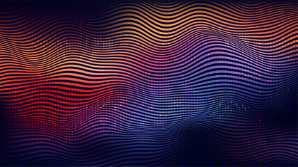 Abstract gradient vector creative background with blending wave line art, colors and neon lights. Wave pattern with overlapping colors , led spots and shades.