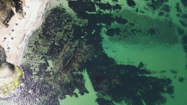 Aerial view of Black sea coast near Coral beach, Burgas Region, Bulgaria 