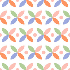 Seamless pattern with colorful petals