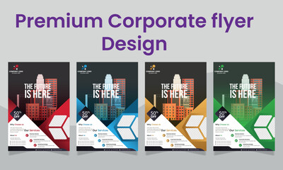 Branding identity template corporate company premium flyer design.