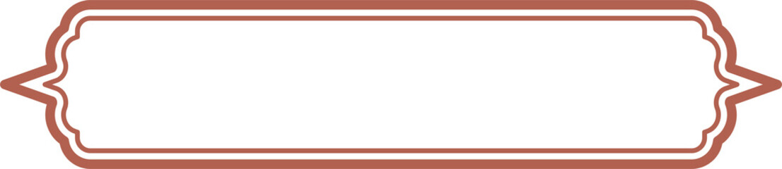 Obraz premium Islamic window frame. Indian and Arabic design with ornament for banner background. Turkish ribbon template. Muslim oriental sale sticker and header for text.