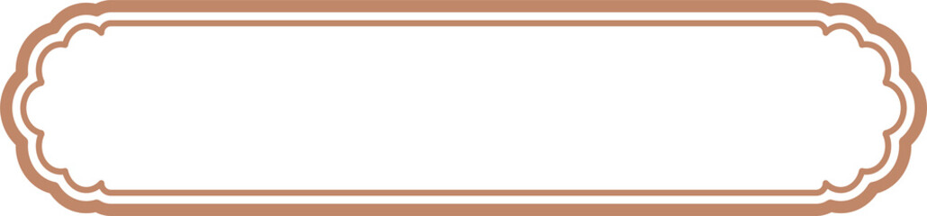 Islamic window frame. Indian and Arabic design with ornament for banner background. Turkish ribbon template. Muslim oriental sale sticker and header for text.