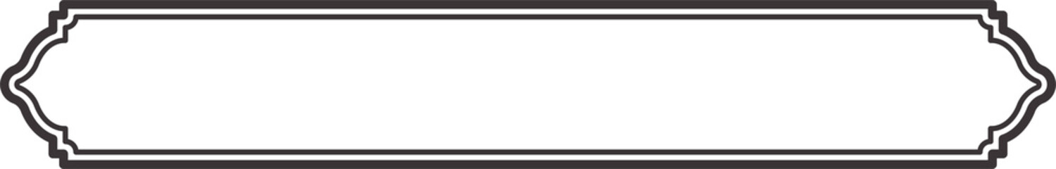 Obraz premium Islamic window frame. Indian and Arabic design with ornament for banner background. Turkish ribbon template. Muslim oriental sale sticker and header for text.