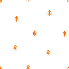 Obraz premium Seamless pattern with orange tree