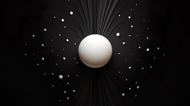 white on black background minimalist (generative ai)