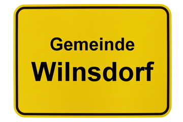 Illustration eines Ortsschildes der Gemeinde Wilnsdorf in Nordrhein-Westfalen