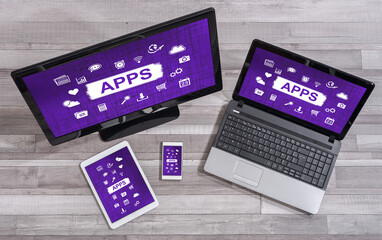 Apps concept on different devices