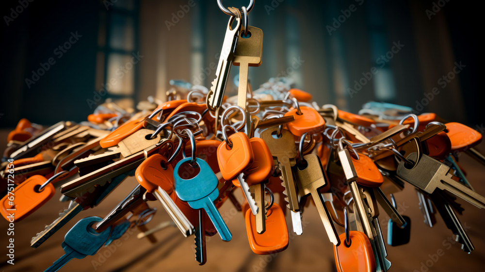 Aufkleber bunch of keys hanging from bunch of keys hanging from bunch of keys.