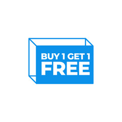 Buy 1 Get 1 Free sale banner template. 