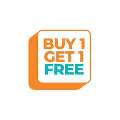 Buy 1 Get 1 Free sale banner template. 