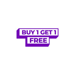 Buy 1 Get 1 Free sale banner template. 