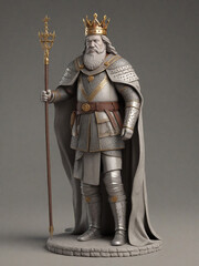 Fototapeta premium knight in armour made using stone