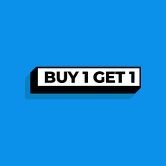 Buy 1 Get 1 Free sale banner template. 