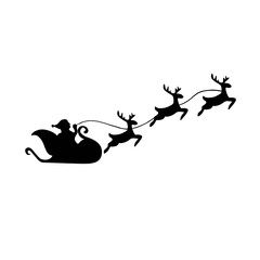 Shadow Santa is riding reindeers for sending gifts.