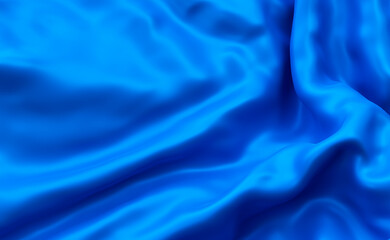 Abstract blue silk 3D background