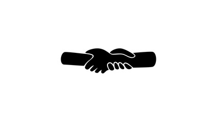 helping hand, helping hand, black isolated silhouette - obrazy, fototapety, plakaty