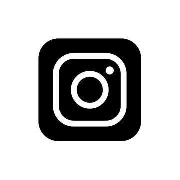 Instagram vector application logo black 2023	
