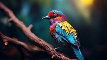 A beautiful colorful bird