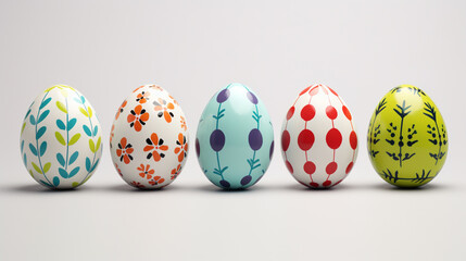 Fototapeta na wymiar Colored Easter eggs on a white background