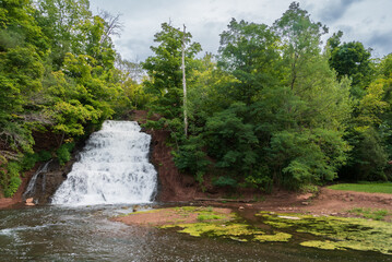 Summertime at Holley Canal Falls in New York State