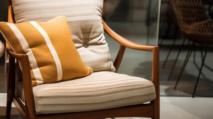 Fototapeta na wymiar Closeup of black lounge chair. Modern minimalist home living room interior. materials for furniture finishing