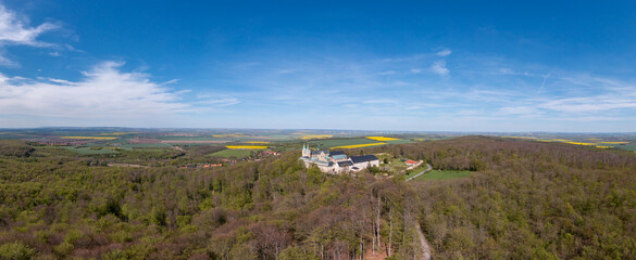 Fototapeta na wymiar Luftbildaufnahmen Landkreis Harz Huy Huysburg