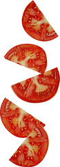 Fototapeta premium slices of raw red tomato