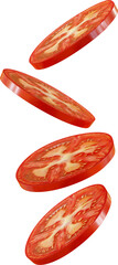 falling red tomato - obrazy, fototapety, plakaty