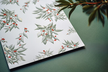 christmas card thank you card concept. AI generated.
