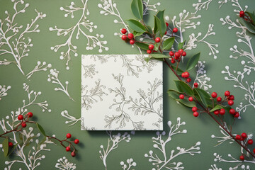 christmas card thank you card concept. AI generated.