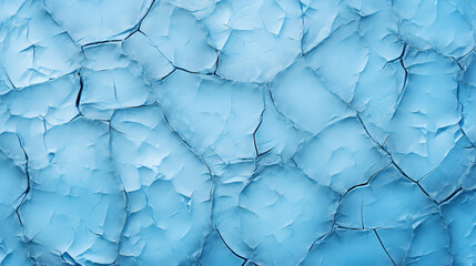 Blue background with cracks on the ice surface