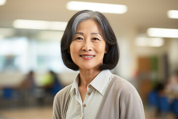 a woman with a smile on her face