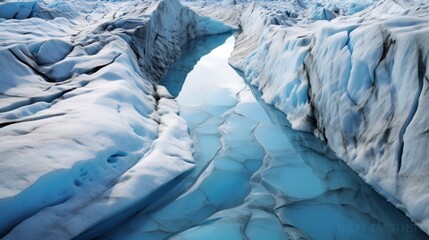 glaciers melted by global warming